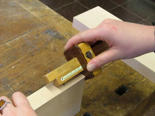 Anreißen der Schlitze