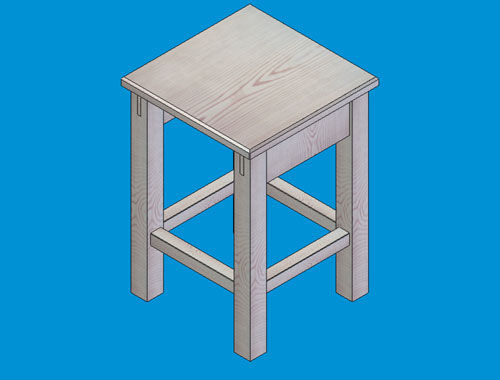 Laufleisten und Sitzfläche