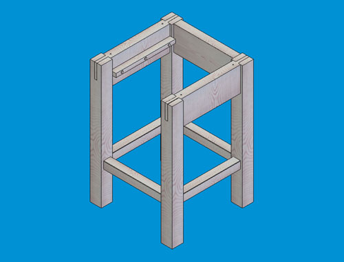Zargen, Stege und Beine