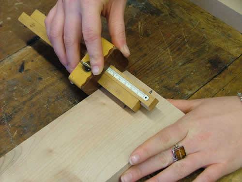 Anreißen der Zapfen